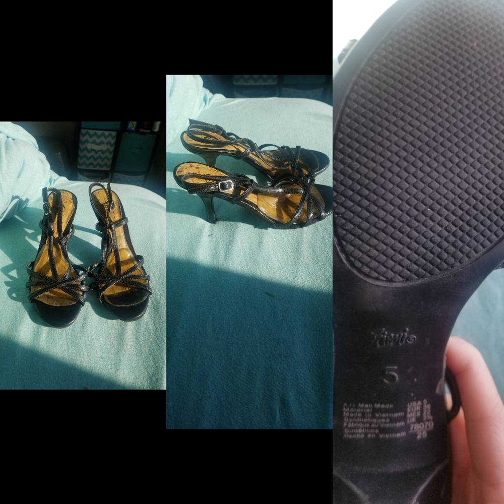 Black kitten heel pre loved